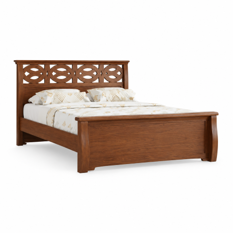 Mashal Wooden King Bed