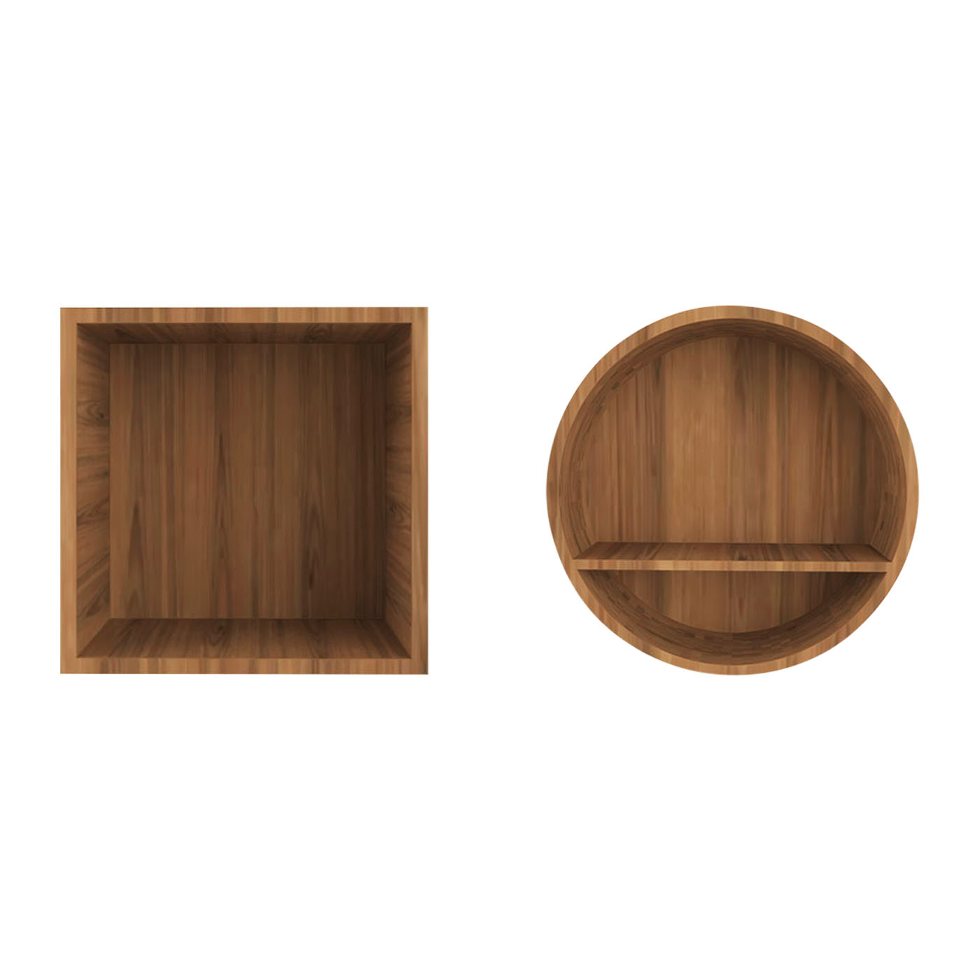 Shova Round Shelf & Shova Square Shelf