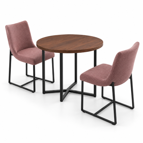 Segun Round Table & Dujon Dining Chair